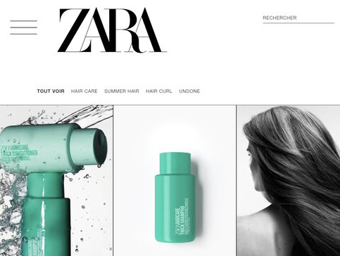 增长失速后押注“头顶”生意 Zara首次推出护发系列